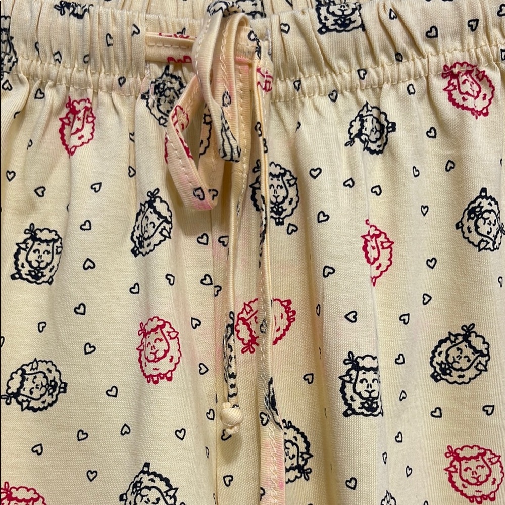 Sheep Pattern Pajama Shorts - Picture 2 of 7